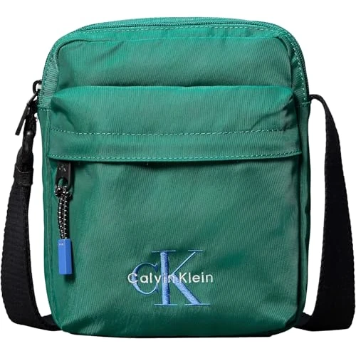 Offerta a tempo: Calvin Klein Uomo Borsa a Tracolla Bold Reporter con Tasca Esterna, Verde (Enchanted Forest), Taglia Unica - 50% da 69.90 € a 34.93 €