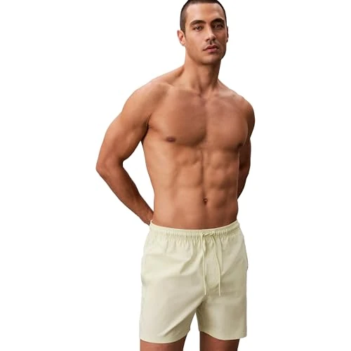 Offre limitée : Calvin Klein Core Lv00N61002 Short de Bain pour Homme Vert Jade Blanc Taille L 12,7 cm de 48.95 € à 48.95 € (0.00% de remise)