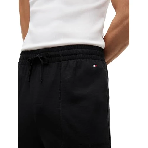 Zeitlich begrenztes Angebot: Tommy Hilfiger Herren Pyjamahose Jersey Loungehose, Schwarz (Black), L von 49.90 € auf 30.60 € (39% Rabatt)