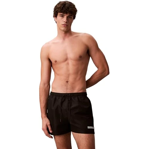 Oferta limitowana: Calvin Klein Męskie spodenki kąpielowe z krótkim sznurkiem LV00N61048, czarne (czarne), L z 175.42 zł na 175.42 zł (oszczędź 0.00%)