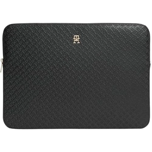 Tommy Hilfiger Women's Th Icon Laptop Sleeve Mono AW0AW18603 Andere kleine accessoires, zwart (zwart), One Size