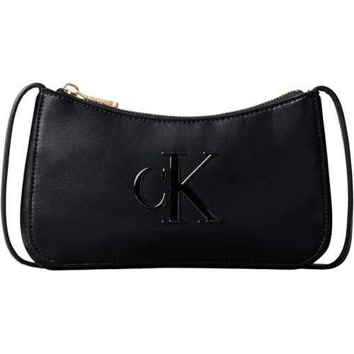 Offerta a tempo: Calvin Klein Donna Borsa Bold Mini con Zip, Nero (Black), Taglia Unica - 33% da 53.36 € a 35.77 €