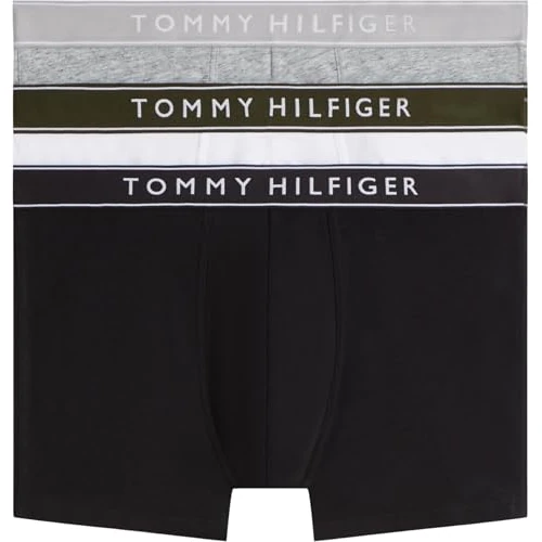 Oferta limitada: Tommy Hilfiger Calzoncillos bóxer Pack de 3 Hombre Trunks con Logotipo en la Cintura, Multicolor (Mid HTHR/Blck/TH Wht), XXL de 39.90 € a 29.95 € (ahorro 25%)