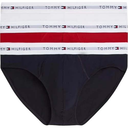Oferta limitowana: Tommy Hilfiger Męskie majtki 3P UM0UM03875 majtki, czerwone (Th Wht/Med Red/Dsrt Sky), XL z 118.73 zł na 118.73 zł (oszczędź 0.00%)