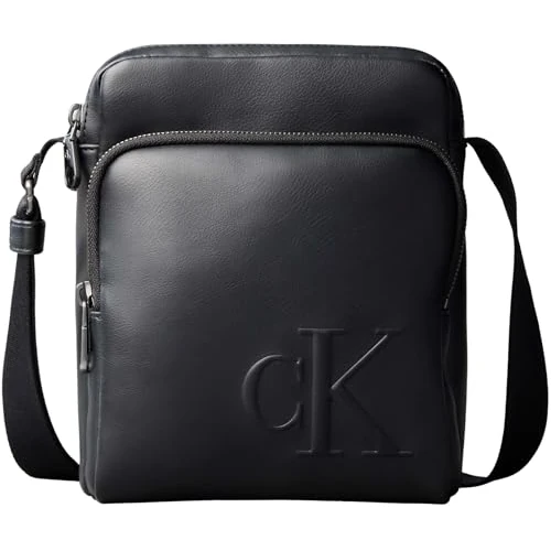Oferta limitada: Calvin Klein Bolso Crossbody Hombre Bold Reporter con cierre de cremallera, Negro (Black), Talla Única de 89.90 € a 71.95 € (ahorro 20%)