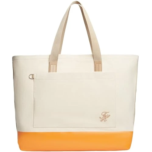 Offerta a tempo: Tommy Hilfiger Uomo Borsa Tote Bag Summer Canvas con Manico, Beige (Classic Beige), Taglia Unica - 0.00% da 99.92 € a 99.92 €