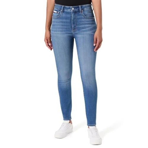 Oferta limitada: Calvin Klein Canyon LV047F700G - Jeans Ajustados de Talle Alto para Mujer, Color Azul, Talla 31W/32L de 44.95 € a 44.95 € (ahorro 0.00%)