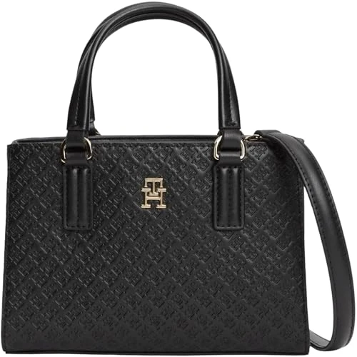 Zeitlich begrenztes Angebot: Tommy Hilfiger Damen Tote Bag Tasche Daily Mini mit Monogramm-Prägung, Schwarz (Black), Einheitsgröße von 149.90 € auf 81.59 € (46% Rabatt)