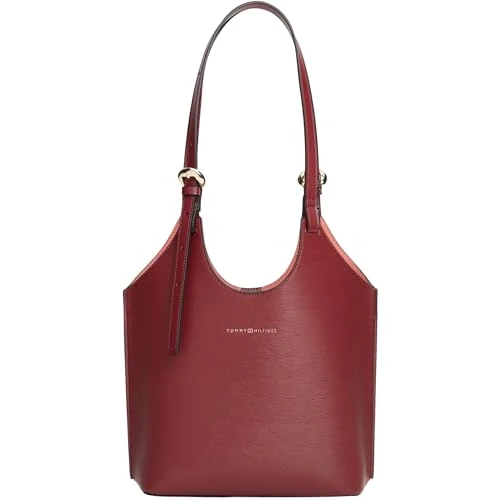 Oferta limitada: Tommy Hilfiger Th Modern Mini Tote AW0AW18617 - Bolso para mujer, color marrón (terciopelo granate), talla única de 139.90 € a 87.51 € (ahorro 37%)