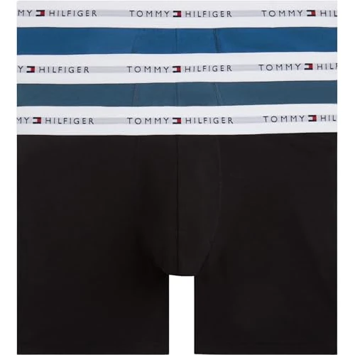 Offerta a tempo: Tommy Hilfiger 3p Boxer Brief Um0um03892 Slip, Black (Blk/Blu JN/AG Sea), L Uomo - 35% da 31.82 € a 20.64 €