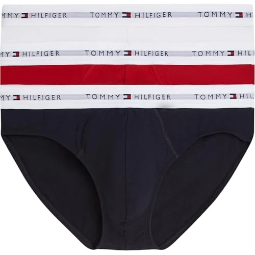 Offerta a tempo: Tommy Hilfiger 3p Brief Um0um03875 Breve, Red (TH Wht/Med Red/Dsrt Sky), M Uomo - 44% da 39.90 € a 22.30 €