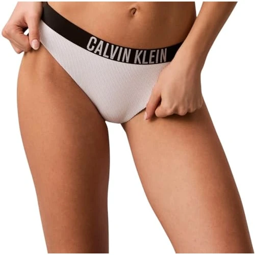 Zeitlich begrenztes Angebot: Calvin Klein Damen Bikinihose Gerippt, Weiß (Classic White), 2XL von 49.90 € auf 24.23 € (51% Rabatt)