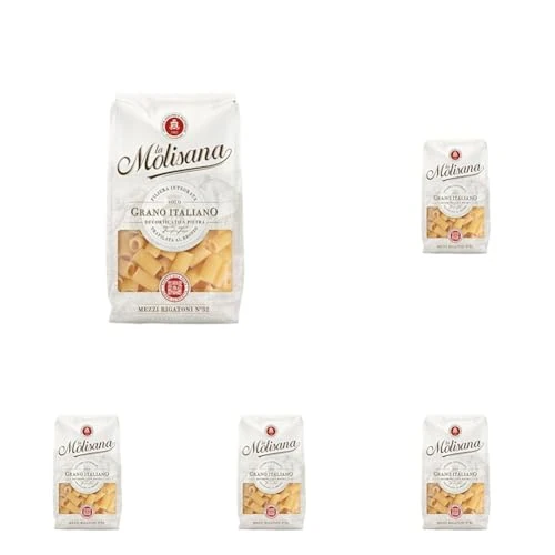 Offerta a tempo: La Molisana, Mezzi Rigatoni n. 32, Pasta da Solo Grano Italiano - Trafilata al Bronzo, Ruvida e Tenace con Eccellente Tenuta in Cottura - Confezione da 2500 g - 37% da 5.95 € a 3.75 €