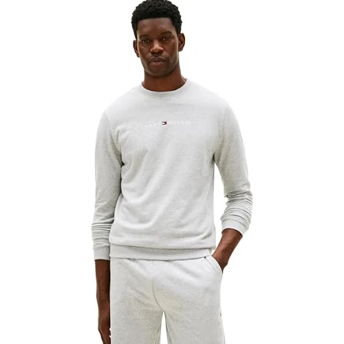 Offerta a tempo: Tommy Hilfiger Uomo Felpa Track Top con Scollo Rotondo, Grigio (Ice Grey Heather), XXL - 19% da 53.20 € a 42.92 €
