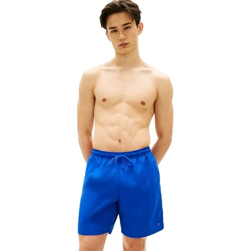 Offerta a tempo: Tommy Hilfiger Long Drawstring Im & Na Um0um03309 Costume da Bagno, Blue (Regal Blue), M Uomo - 53% da 59.90 € a 28.36 €