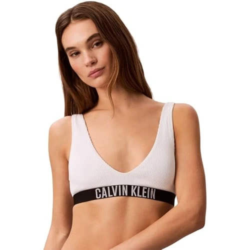 Oferta limitada: Calvin Klein Top de Bikini Mujer Bralette Acanalado, Blanco (Classic White), XS de 54.90 € a 26.95 € (ahorro 51%)