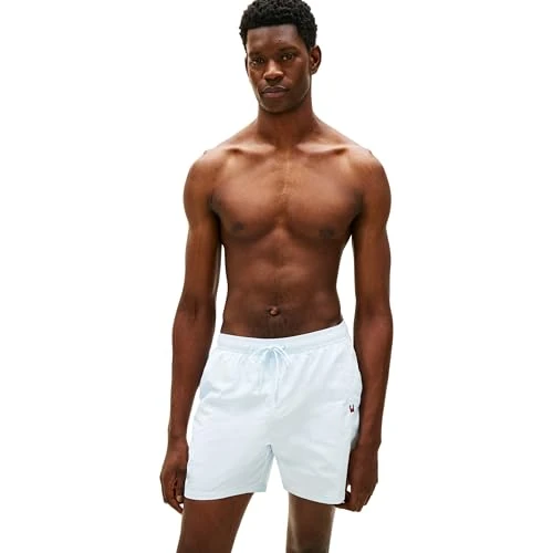 Offerta a tempo: Tommy Hilfiger UM0UM0UM03748 Costume da Bagno da Uomo, Taglia M, con Coulisse e Tasca con Cerniera, Blu, XS - 50% da 69.90 € a 34.99 €