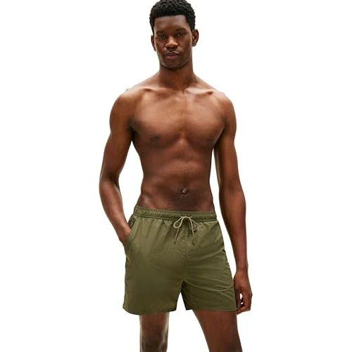 Oferta limitada: Tommy Hilfiger Bañador Hombre Medium Drawstring con Bolsillos con Cremallera, Verde (Army Green), XL de 69.90 € a 34.00 € (ahorro 51%)