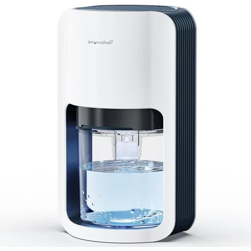 NAVIROX Luchtontvochtiger, 1200 ml, draagbare luchtontvochtiger, automatische uitschakeling en ontdooien, elektrische luchtontvochtiger met 7 kleuren led