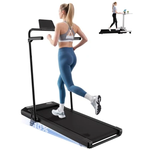 Offerta a tempo: Superun Tapis Roulant Pieghevole Salvapazio Inclinazione 10% con 1-6/12km/h | 2.5 CV Walking Pad,1-12km/h Tapirulan Elettrico Pieghevole con APP Controllo Corsi di Allenamento, Massima di 136 kg - 15% da 129.99 € a 109.99 €