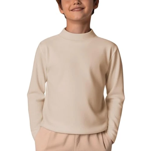 Oferta limitada: Arshiner Camiseta Térmica Interior para Niños Camisa De Manga Larga con Capa Base Cuello Medio Alto Y Colores Lisos Ropa Interior Cálido Disfraz Caqui Alto 9-10 años de 18.99 EUR a 8.99 EUR (ahorro 53%)