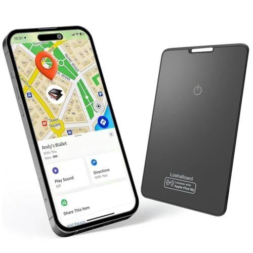 Offerta a tempo: Scheda di tracciamento del 1.7mm Portafoglio Sottile,compatibile con Apple Find My (solo iOS), Impermeabile IP68, Ricarica senza fili, Per Portafoglio,Passaporto, Bagagli e Oggetti Preziosi - 42% da 11.99 € a 6.99 €