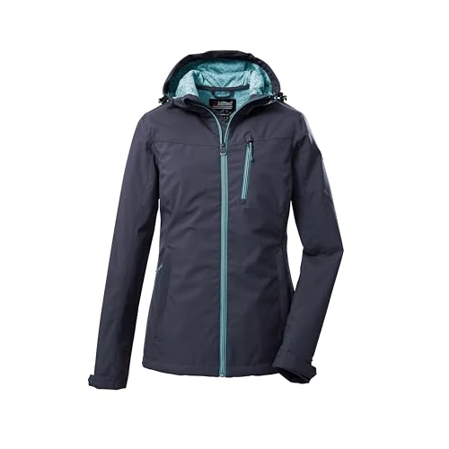 killtec KOS 89 WMN SFTSHLL JCKT 39138-000 - Chaqueta softshell con capucha para mujer, color azul oscuro, 50