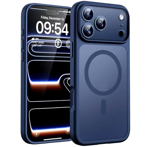 Offre limitée : TOCOL Coque pour iPhone 17 Pro, Compatible avec MagSafe, Bleu | Anneau Magnétique Intégré, Protection de l'objectif Améliorée, Résistant aux Rayures, Case Dos Mat Translucide Fine Antichoc de 9.99 € à 9.99 € (0.00% de remise)