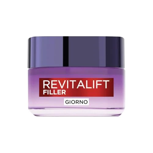 Offerta a tempo: L'Oréal Paris Crema Viso Giorno Revitalift Filler, Per Tutti i Tipi di Pelle, Azione Anti-Rughe, Pelle Rimpolpata a Lungo, con Acido Ialuronico Concentrato, 50 ml - 24% da 18.99 € a 14.43 €