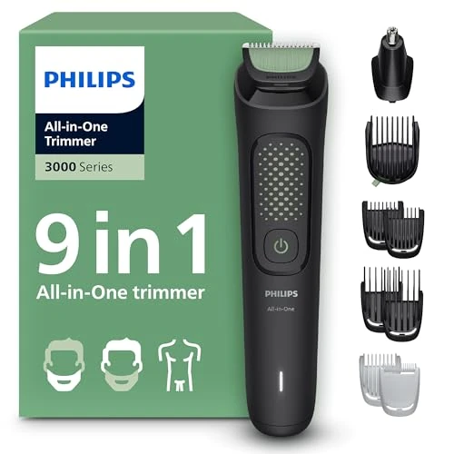 Limited-time offer: Philips Multigroom 3000 Series All-in-One 9-Piece Trimmer - Shaver and Clipper for Face, Head & Body, Self-Sharpening Skin-Friendly Blades, 12 Length Settings, Model MG3946/15 from 44.99 GBP to 44.99 GBP (save 0%)