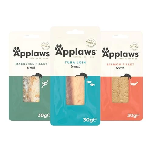 Tijdelijke aanbieding: Applaws 100% Natuurlijk Katten- & Kittensnack, Snack Loin Selectie Multipack voor Volwassen Katten, 12 x 30g Zakjes van 26.83 € naar 21.79 € (19% korting)