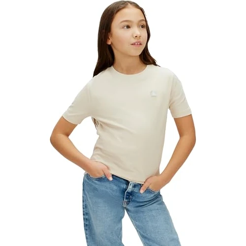 Offre limitée : Calvin Klein Mono Mini Badge Reg T-Shirt Lv1cksja30 S/S, Grey (Oatmeal 13-0401 TCX), 16 Ans Mixte Enfant de 19.27 € à 19.27 € (0.00% de remise)