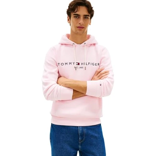 Oferta limitada: Tommy Hilfiger Tommy Logo Mw0Mw11599 - Sudadera con Capucha para Hombre, Color Rosa, Talla M de 119.90 € a 53.95 € (ahorro 55%)