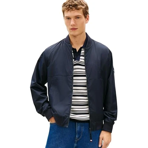 Zeitlich begrenztes Angebot: Tommy Hilfiger Herren Bomberjacke Branded Wasserabweisend, Blau (Desert Sky), XL von 229.90 € auf 229.90 € (0.00% Rabatt)