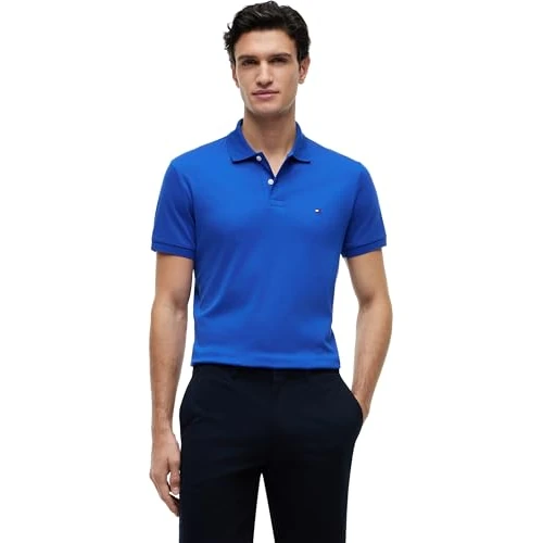 Zeitlich begrenztes Angebot: Tommy Hilfiger Herren Liquid Cotton Reg Seasonal Polo Mw0Mw39994, Blau, S von 89.90 € auf 50.53 € (44% Rabatt)