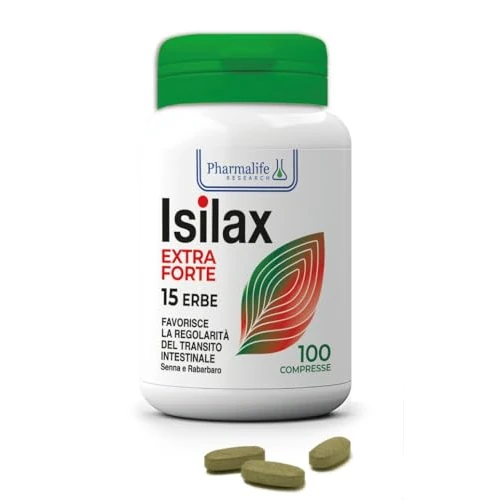 Pharmalife Isilax Extra Forte Integratore con 15 Erbe 100 Compresse - Favorisce la Regolarità del Transito Intestinale