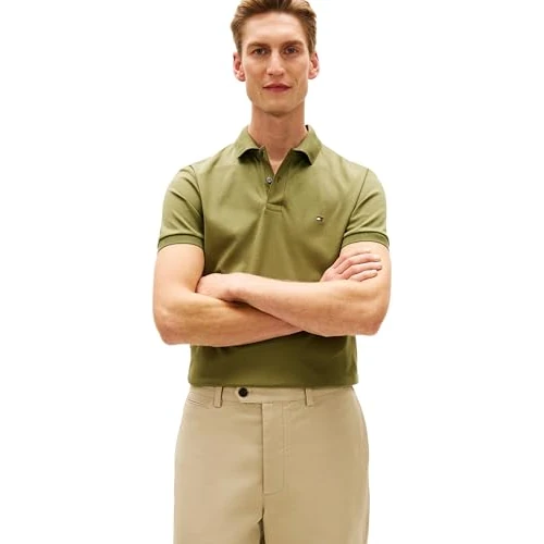 Oferta limitowana: Tommy Hilfiger Męskie polo z płynnej bawełny Reg Seasonal Mw0Mw39994, zielone, L z 220.22 zł na 188.08 zł (oszczędź 14.59%)