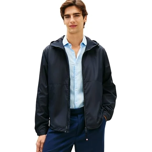 Offre limitée : Tommy Hilfiger Veste à capuche pour homme Mw0Mw38905, bleu, XXL de 149.95 € à 149.95 € (0.00% de remise)