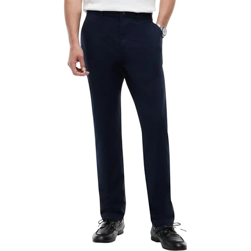 Offerta a tempo: Tommy Hilfiger Uomo Pantaloni Chino Harlem Poplin Tapered Fit, Blu (Desert Sky), 38W/32L - 0.00% da 58.07 € a 58.07 €