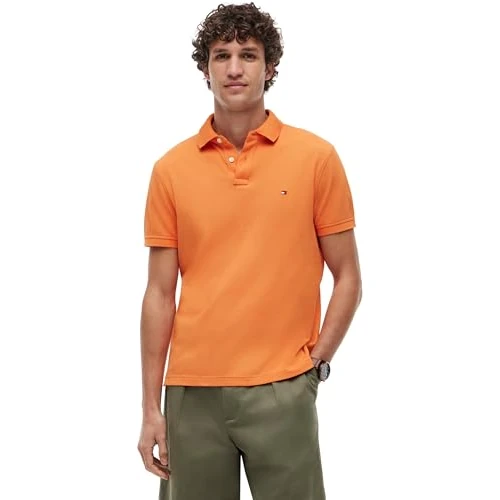 Oferta limitada: Tommy Hilfiger Polo Regular 1985 para Hombre, Mw0Mw17770, Naranja, L de 79.90 € a 63.92 € (ahorro 20%)