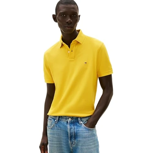 Offre limitée : Tommy Hilfiger Polo régulier 1985 pour Homme Mw0Mw17770, Jaune, XS de 79.90 € à 33.30 € (58% de remise)