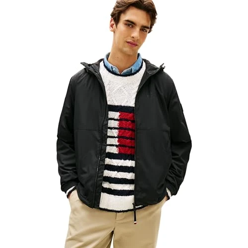 Offerta a tempo: Tommy Hilfiger Branded Hooded Jacket Mw0mw38905, Giacca Uomo, BLACK (Black), XL - 50% da 249.90 € a 124.99 €