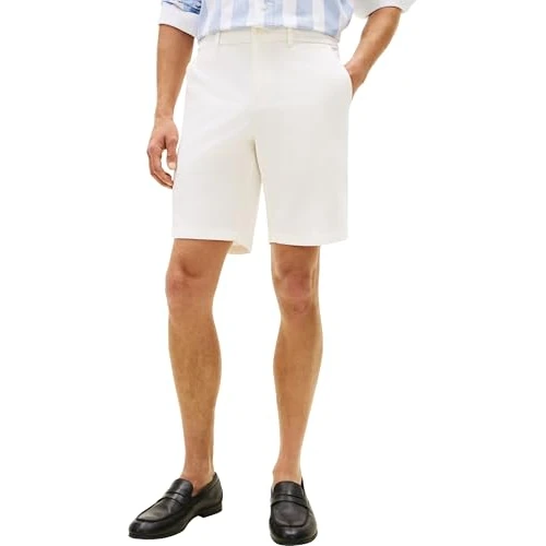 Limited-time offer: Tommy Hilfiger Men's Chino Shorts Half Harlem Regular Fit, White (Ivory Silk), 31W from 50.12 £ to 43.14 £ (save 13.93%)