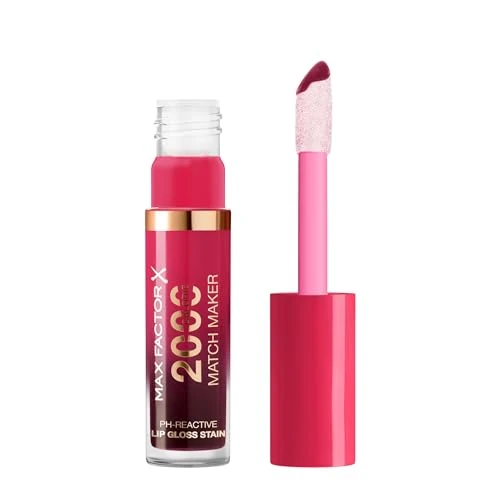 Limited-time offer: Max Factor 2000 Calorie Match Maker Lip Gloss & Stain, 030 Daring, pH-reactive Formula, Instant Glossy Glow, Nourishing with Hyaluronic Acid & Squalane, Non-Sticky, Fuller Looking Lips, 4.4ml from 10.99 £ to 5.21 £ (save 53%)