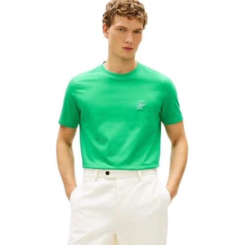 Offre limitée : Tommy Hilfiger T-Shirt de Bain Script Monogram pour Homme MW0MW43066, Vert, XL de 59.90 € à 26.95 € (55% de remise)