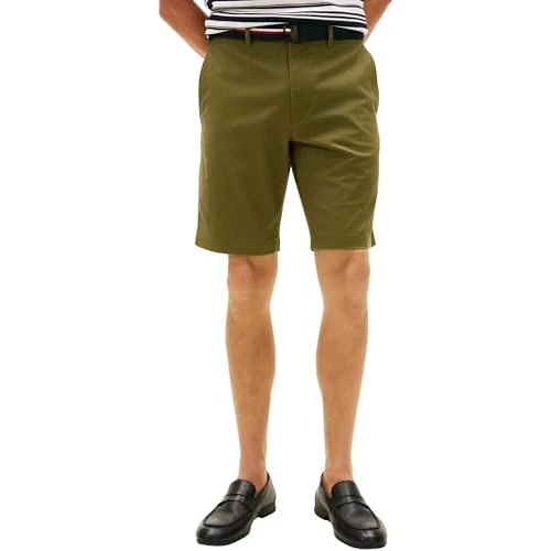 Limited-time offer: Tommy Hilfiger Men’s Chino Shorts Denton Twill with Detachable Belt, Green (Dark Artichoke), 30W from 68.00 £ to 56.48 £ (save 16.94%)