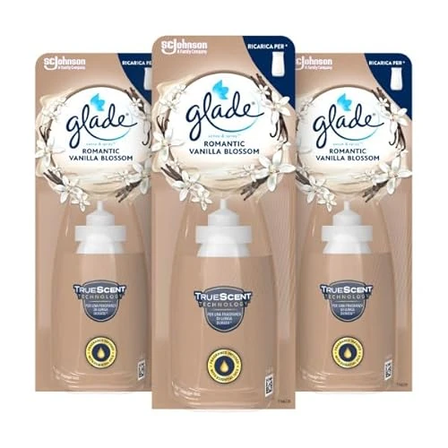 Glade SENSE & SPRAY Essential Oils & Motion Sensor Romantic Vanilla Blossom Air Freshener 3 Refills