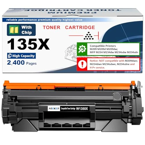 135X W1350X ( 135A W1350A) toner [z chipem] wysoka wydajność 2400 stron, kompatybilny z HP LaserJet M207dw M209 M209d M209d M209dw M209dw M234 M234d M234dw M2333 4sdn M Drukarka 235sdw
