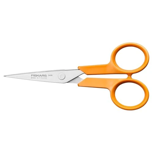 Limited-time offer: Fiskars Classic Manual Scissors, Right- and Left-Handed use, Total Length: 13 cm, Improved Handle ergonomics, Stainless Steel Blade/Plastic Handles, Orange, 1075057 from 15.03 £ to 15.03 £ (save 0.00%)