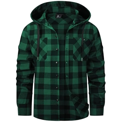 Oferta ograniczona: SwissWell Koszula męska flanelowa koszula w kratę z kapturem męska bluza z długim rękawem z 35.99 EUR na 24.78 EUR (znizka 31%)